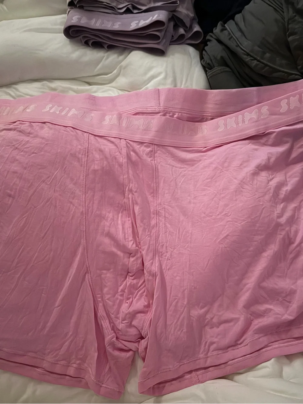 SKIMS Pink men’s  Boxer with Branded Waistband sz 5x